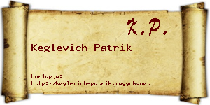 Keglevich Patrik névjegykártya